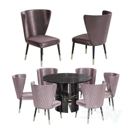 Minotti chair table 2
